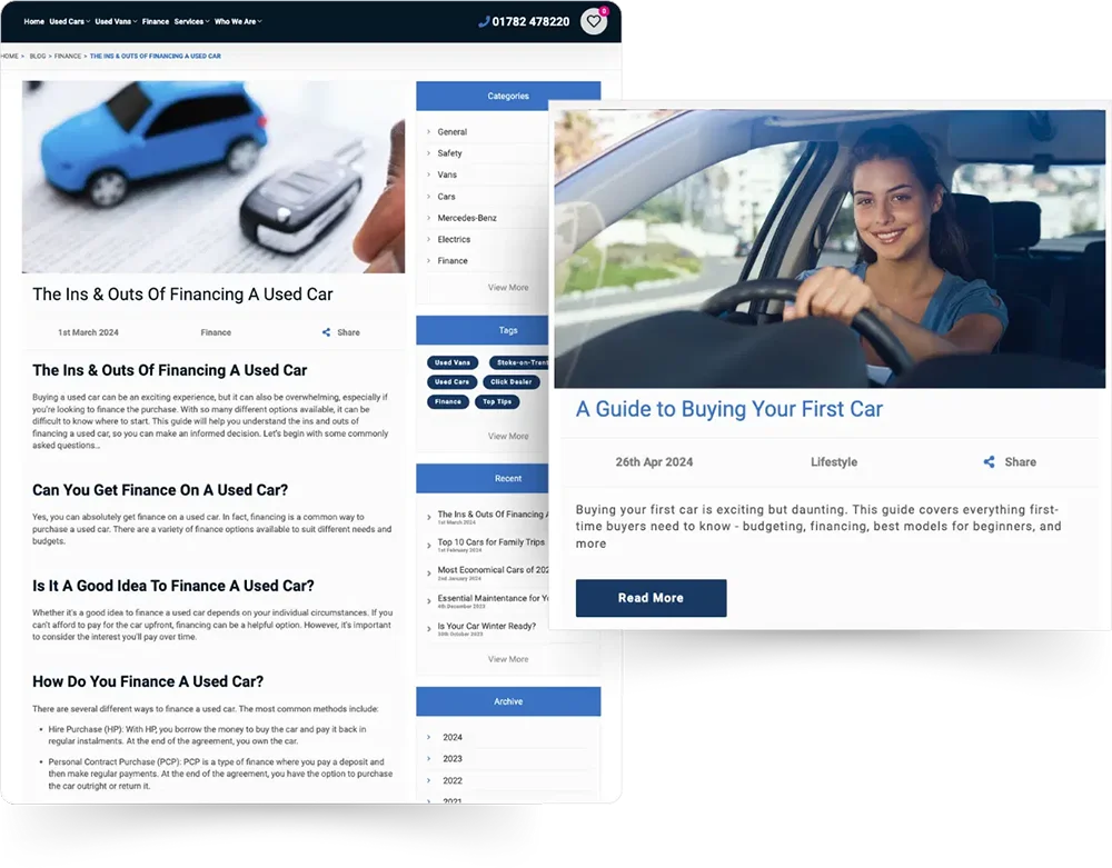examples of blogging for dealerships by click dealer