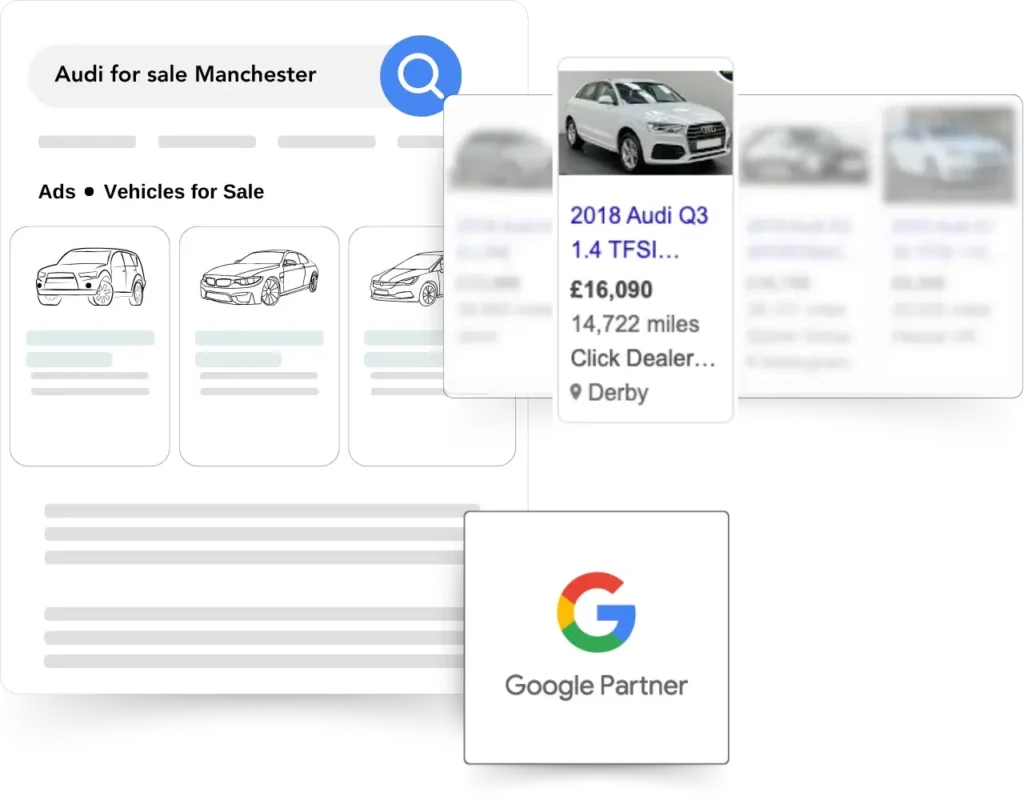 car dealer google ads of vehicles for sale