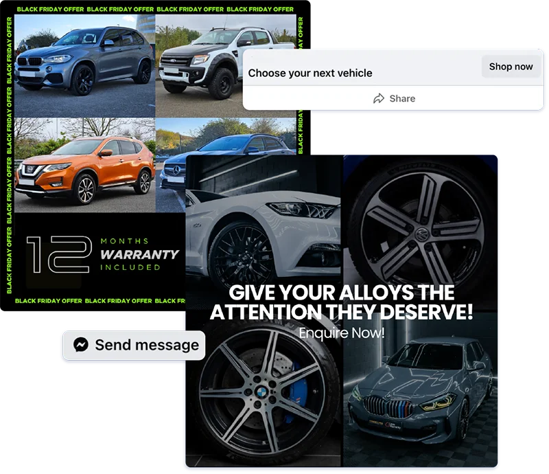 examples of automotive social media adverts on facebook