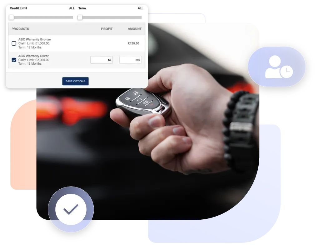 a car key handed to a buyer on completion of the deal