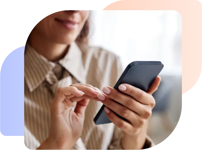 woman on phone seeing dealers automotive social media advert