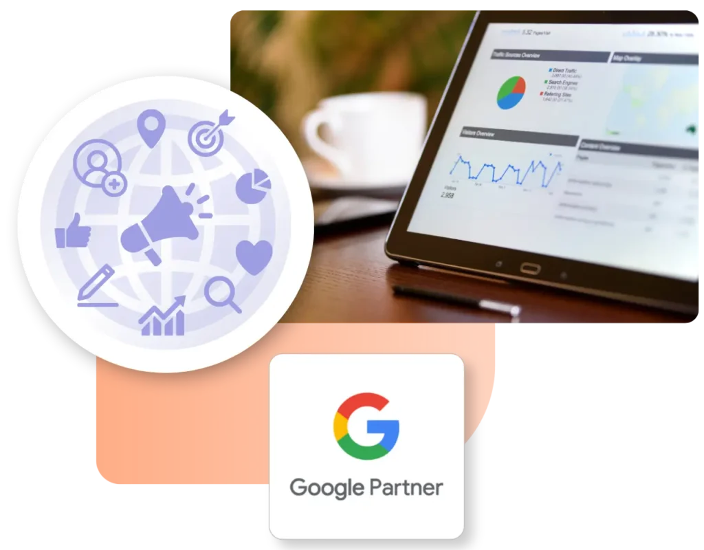Google Partner Logo and Tablet